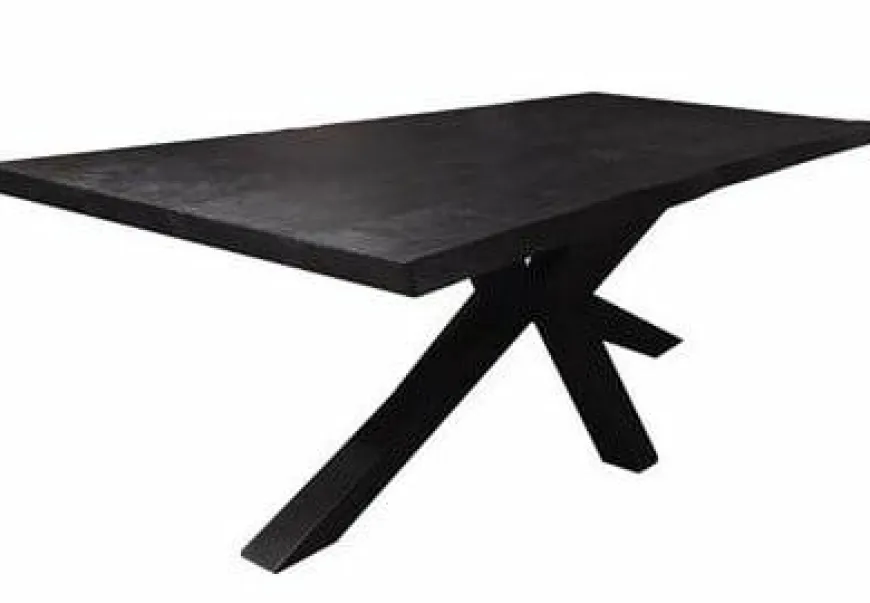 Tower Living Eettafel Sovana Live edge blank of zwart - diverse afmetingen