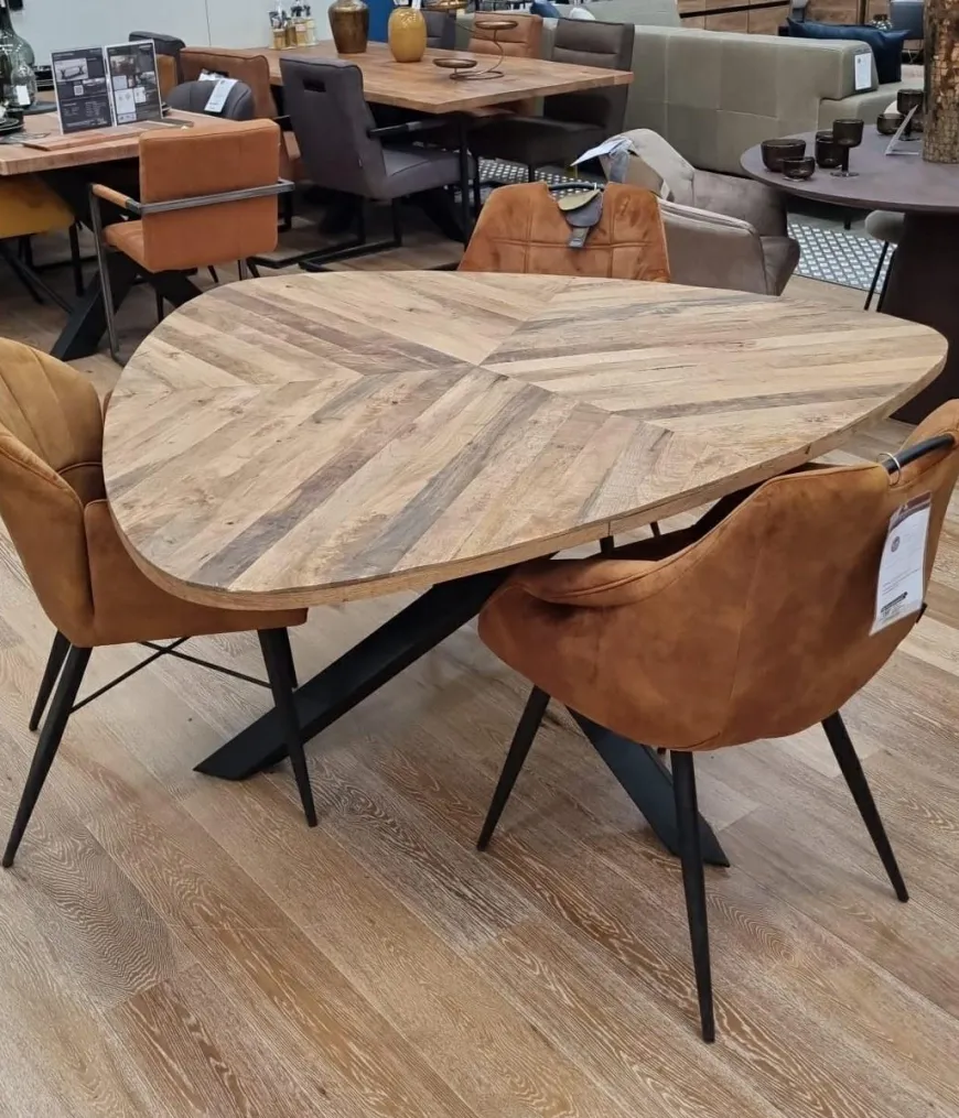 Tower Living Eettafel Trivero 150x150 Mango Naturel
