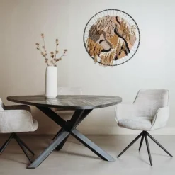 Tower Living Eettafel Trivero 150x150 Mango Olijfbruin