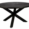 Tower Living Eettafel Viola mango rond - 130 – zwart