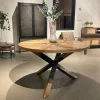 Tower Living Eettafel Viola mango rond - 130 – naturel