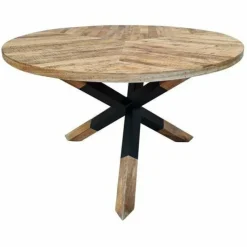 Tower Living Eettafel Viola mango rond - 130 – naturel