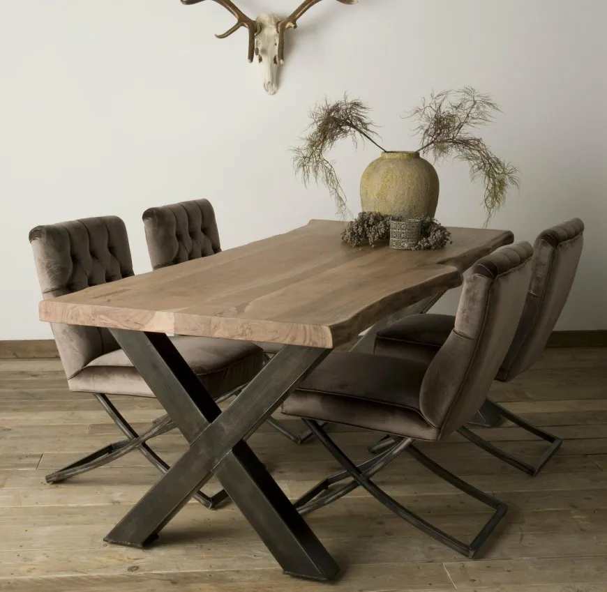 Tower Living Eettafel Xabia Acacia X poot - Div. afmetingen