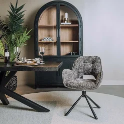 Tower Living Eettafelstoel Isola draaibaar- Haga 16 charcoal
