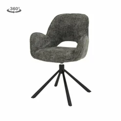 Tower Living Eettafelstoel Isola draaibaar- Haga 16 charcoal