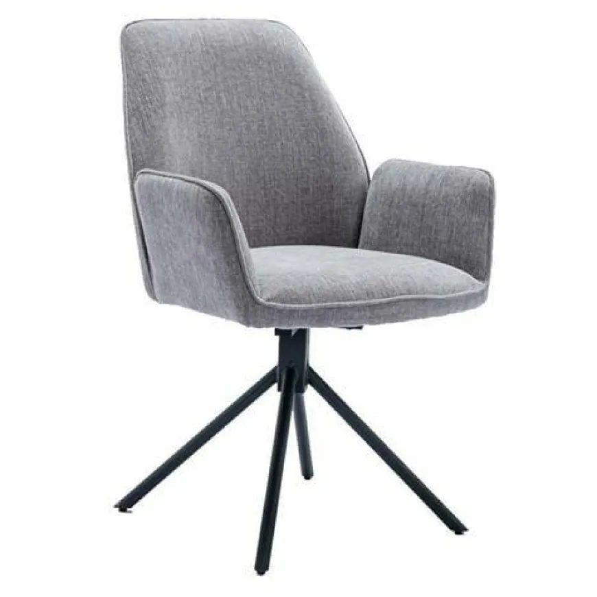 Tower Living Eettafelstoel Amaro Swivel draaistoel Nature 452 blauwgrijs