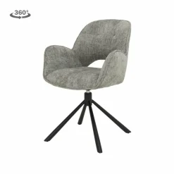 Tower Living Eettafelstoel Isola draaibaar- Haga 09 silver