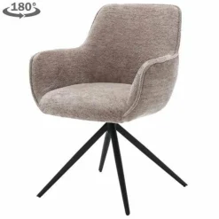 Tower Living Eettafelstoel Fondo draaistoel Mona 120 taupe