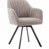 Tower Living Eettafelstoel Bruno draaistoel Nature 120 beige / grijs