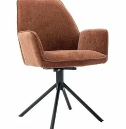 Tower Living Eettafelstoel Amaro Swivel draaistoel Nature 500 koper