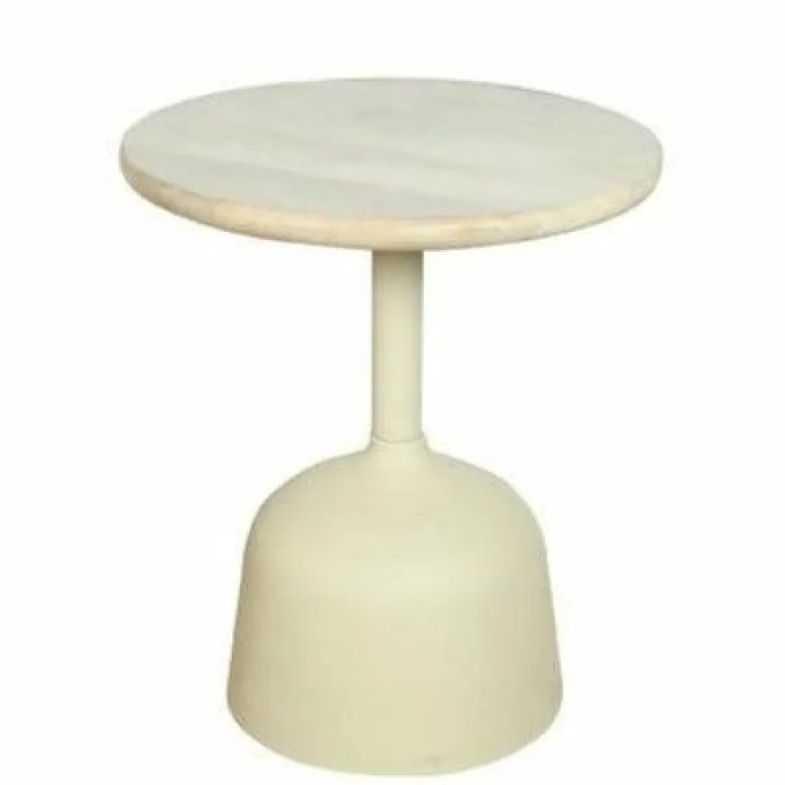 Tower Living Elba Bijzettafel gebroken wit rond 40 sm