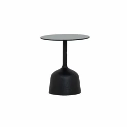 Tower Living Elba Bijzettafel glas zwart rond 40 cm
