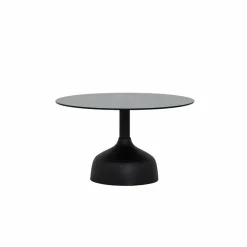 Tower Living Elba Salontafel glas zwart rond 70 cm