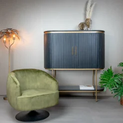 Tower Living Fauteuil Barga - groen velvet showroommodel