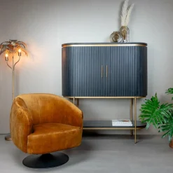 Tower Living Fauteuil Barga - groen, goud en grijs