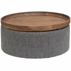 Tower Living Hocker Ossana - stof Yoko 6 met dienblad Ø 80