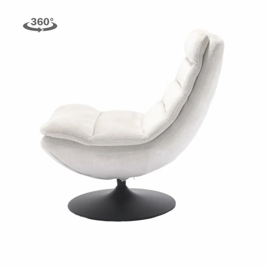 Tower Living Marano Fauteuil - Harmony 02 almond white (draaibaar)