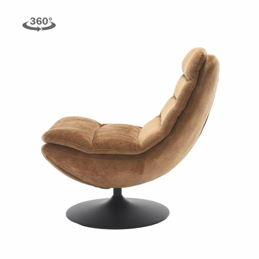 Tower Living Marano Fauteuil - Harmony 56 caramel brown (draaibaar)