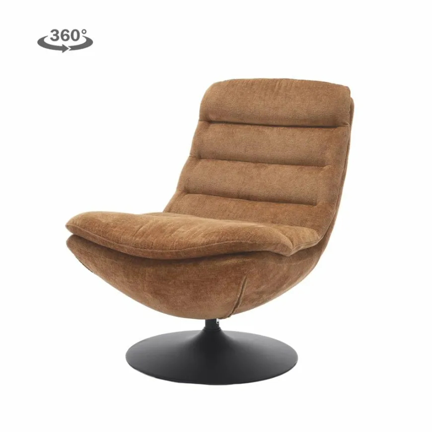 Tower Living Marano Fauteuil - Harmony 56 caramel brown (draaibaar)