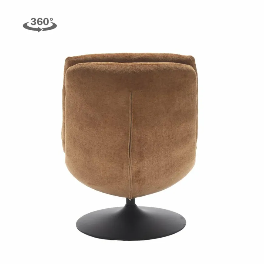 Tower Living Marano Fauteuil - Harmony 56 caramel brown (draaibaar)