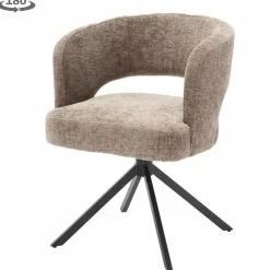 Tower Living Mura Armstoel - fabric Haga 39 cappuccino (draaibaar)