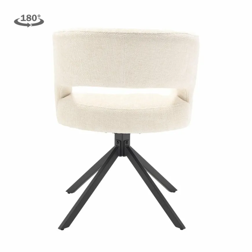 Tower Living Mura Armstoel - fabric Haga 23 pearl (draaibaar)