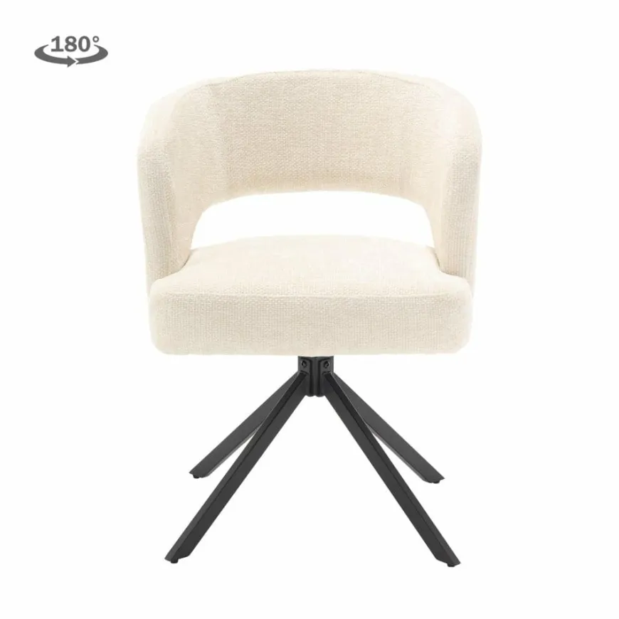 Tower Living Mura Armstoel - fabric Haga 23 pearl (draaibaar)