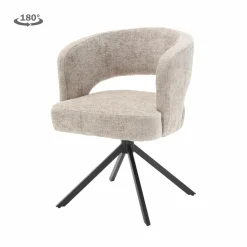 Tower Living Mura Armstoel - fabric Haga 30 beige (draaibaar)