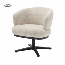 Tower Living Perca Lounge Armstoel - fabric TED 24 off white