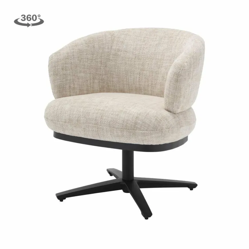 Tower Living Perca Lounge Armstoel - fabric TED 24 off white