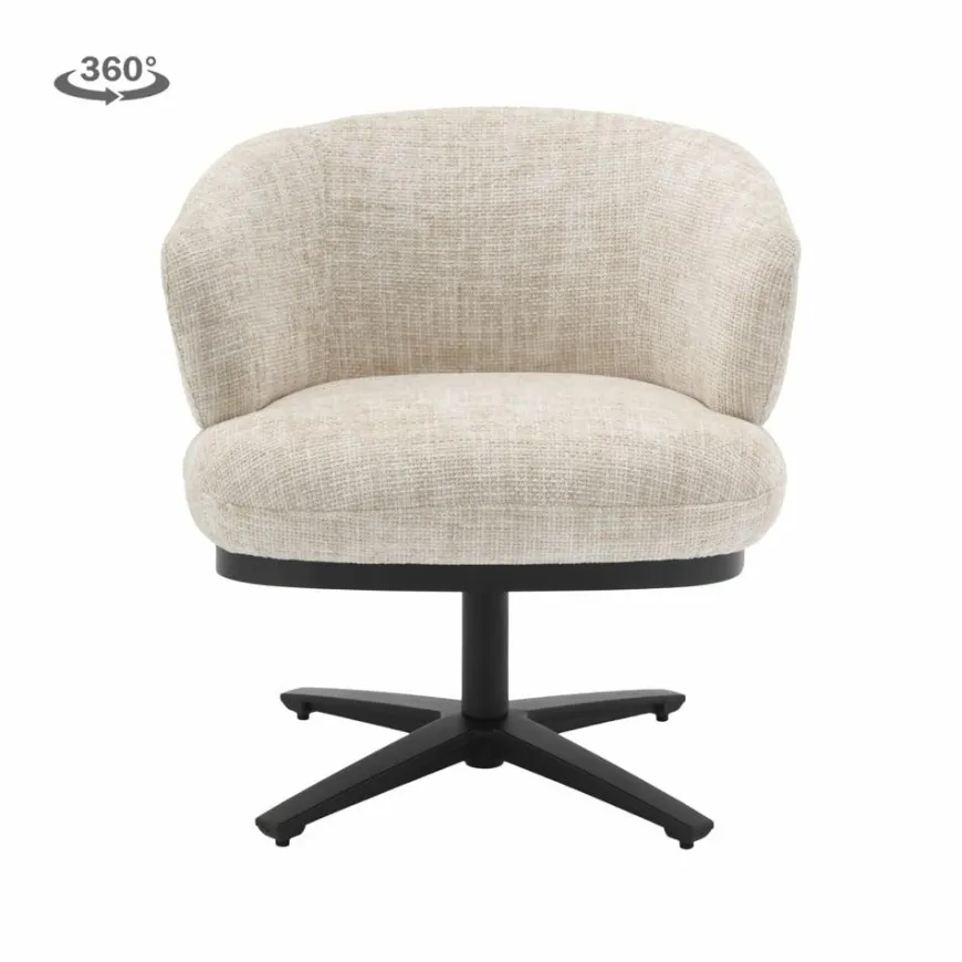 Tower Living Perca Lounge Armstoel - fabric TED 24 off white