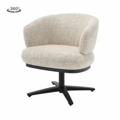 Tower Living Perca Lounge Armstoel - fabric TED 24 off white