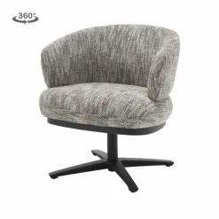 Tower Living Perca Lounge Armstoel - fabric TED 8 white-grey