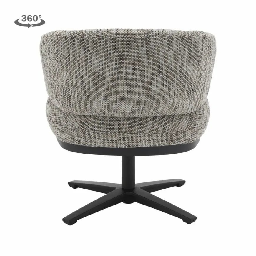 Tower Living Perca Lounge Armstoel - fabric TED 8 white-grey