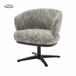 Tower Living Perca Lounge Armstoel - fabric TED 8 white-grey