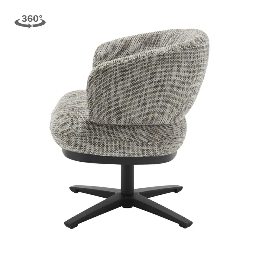 Tower Living Perca Lounge Armstoel - fabric TED 8 white-grey