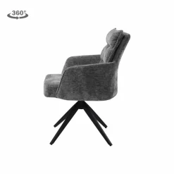 Tower Living Rosora Armstoel - HZ6068-85 grey (draaibaar)