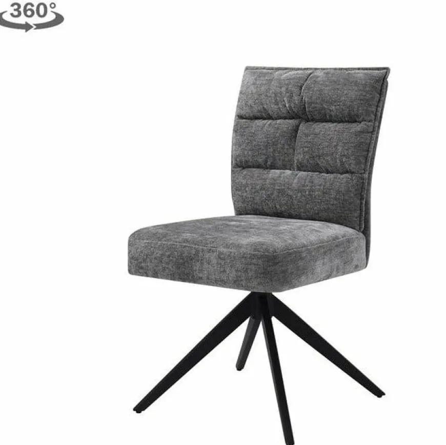 Tower Living Rosora Stoel - HZ6068-85 grey (draaibaar)
