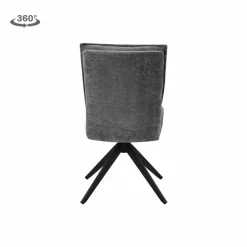 Tower Living Rosora Stoel - HZ6068-85 grey (draaibaar)