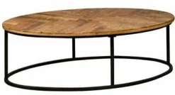 Tower Living Salontafel ovaal Viola mango 135x75x40 – naturel