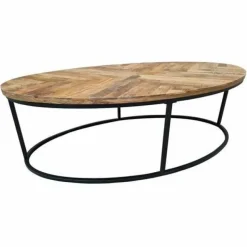 Tower Living Salontafel ovaal Viola mango 135x75x40 – naturel