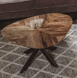 Tower Living Salontafel Pianella eivormig - 130x80 – naturel