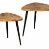 Tower Living Salontafel set van 2 Viola triangle 60/50 – naturel
