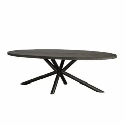 Tower Living Showroommodel - Eettafel Selva zwart mango ovaal 240 cm