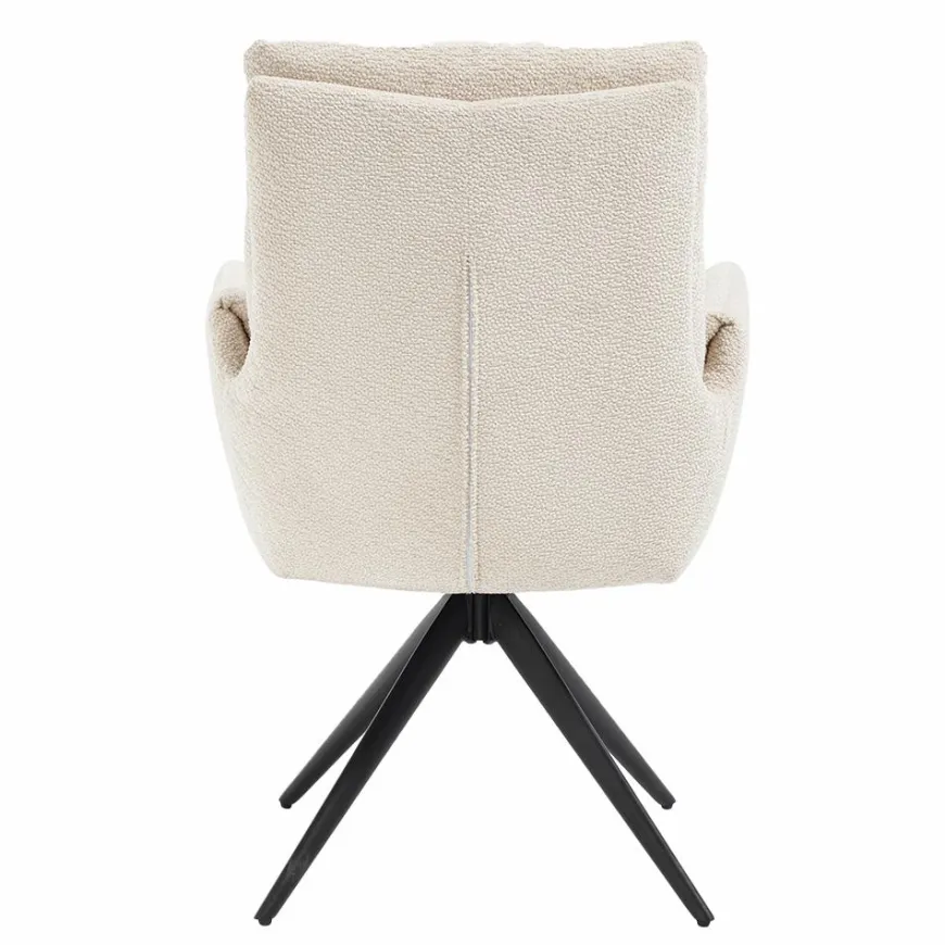 Tower Living Varzo Armstoel - Toro 25 cream (draaibaar)