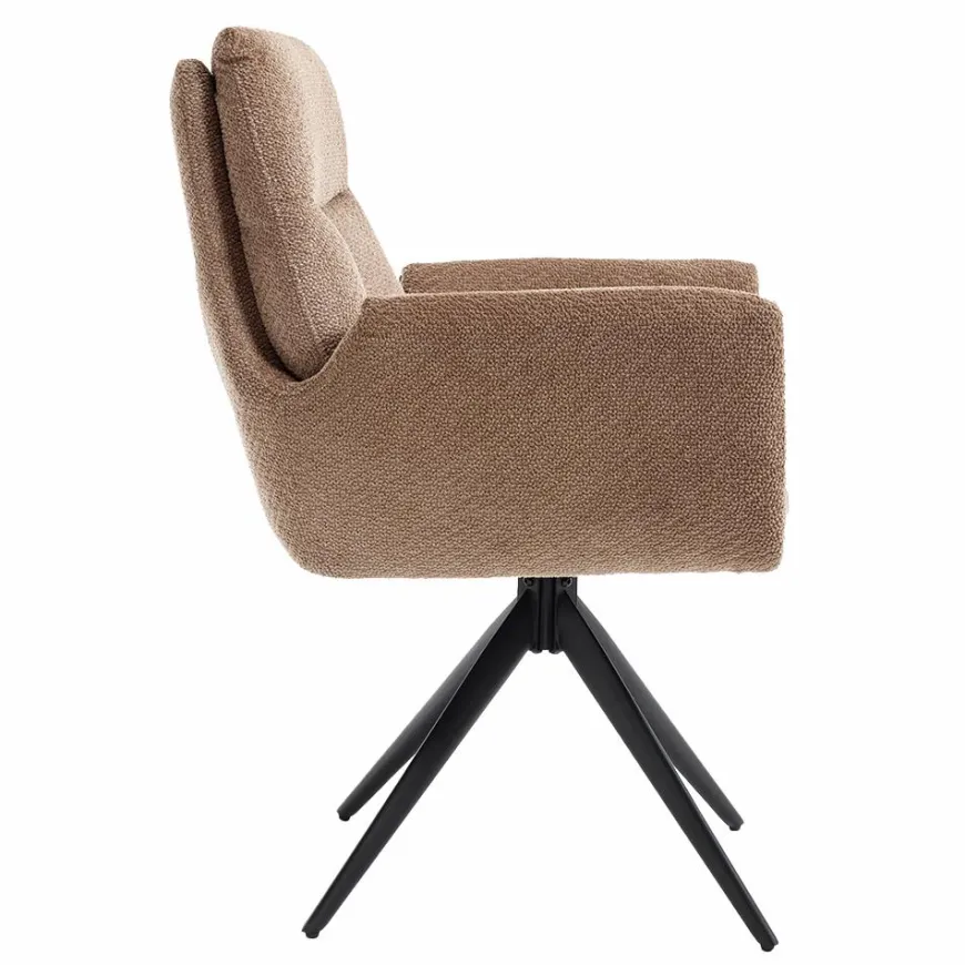 Tower Living Varzo Armstoel - Toro 45 mocca (draaibaar)