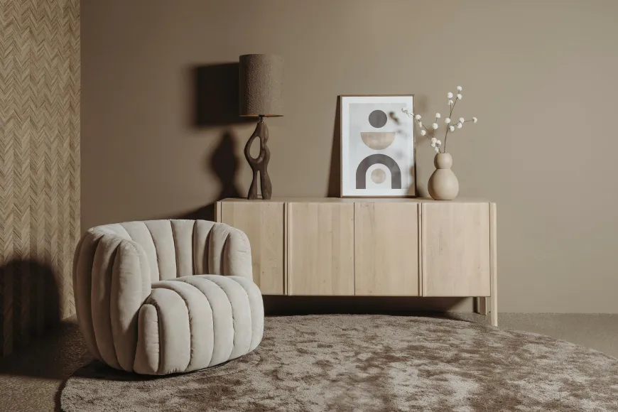 Tower Living Verdi Fauteuil- Maloy 31 beige (draaibaar)