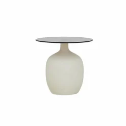 Tower Living Vigo Bijzettafel glas gebroken wit 45 cm