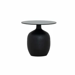 Tower Living Vigo Bijzettafel glas zwart 45 cm