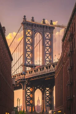 Wandkraft Manhatten Bridge from Brooklyn Street